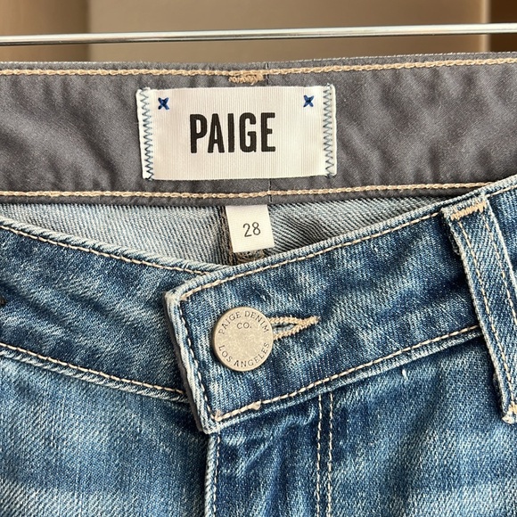 NWT PAIGE Jimmy Jimmy Crop Distressed Jeans Size 28 - Picture 3 of 8